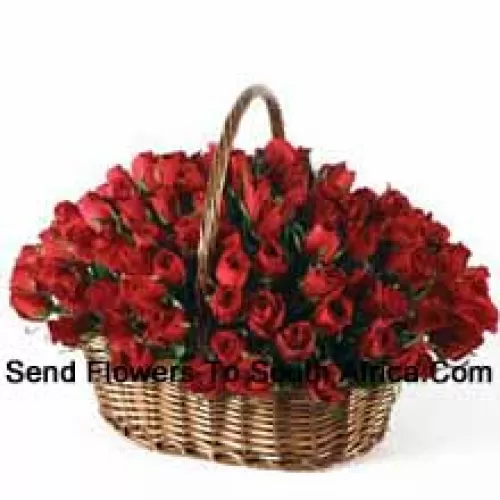 A Beautiful Arrangement Of 100 Red Roses With Seasonal Fillers