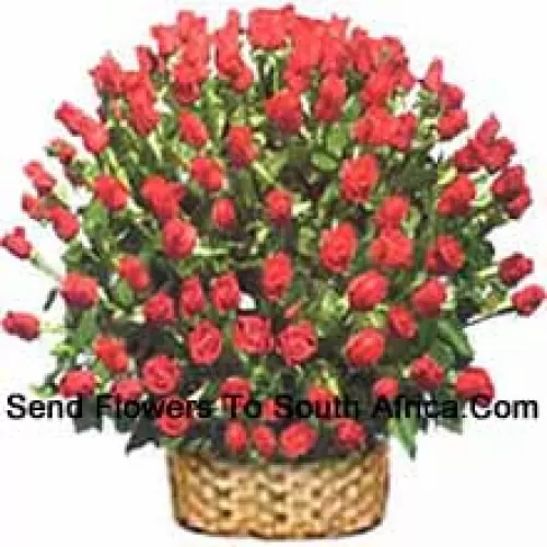 Huge Basket Of 200 Red Roses